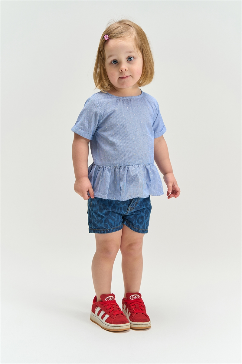 The New Siblings TNSTThea S/S top stribet med glimmer – t-shirt til piger